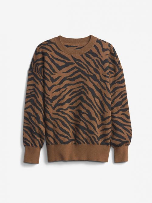 GAP Novelty Slouchy Svetr dětský Hnědá