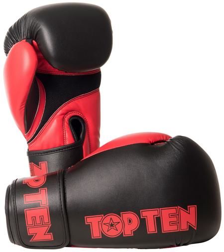 Boxerské rukavice Top Ten XLP - černá/červená 10
