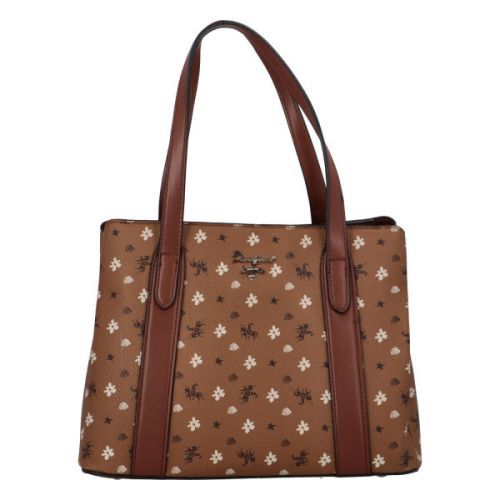 Trendy koženková kabelka přes rameno Judy, koňakově hnědá