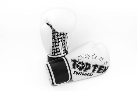 Boxerské rukavice Top Ten Superfight Stars - bílá 10