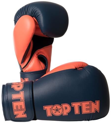Boxerské rukavice Top Ten XLP - šedá/oranžová 10