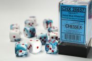 Chessex Dice Set Gemini Astral Blue-White/Red 16mm d6 (12x)