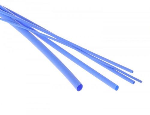 Bužírka - hadička smršťovací 6,4/3,2 mm, délka 1 m, polyetylen - modrá
