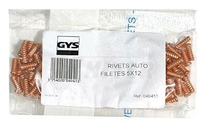 Navařovací vytahovací závitové kolíčky O 5 x 12 GYS 049413 sada 100ks