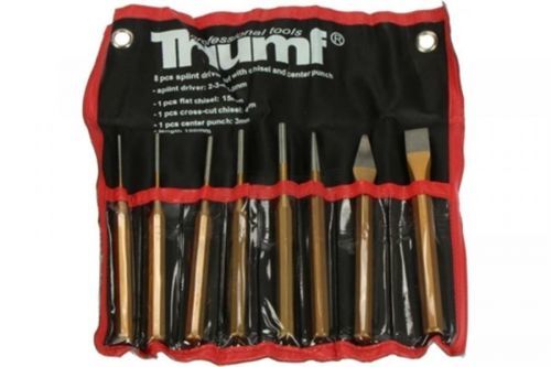 Vyrážeče, sekáče a důlčík, délka 150 mm, sada 8 dílů