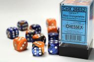 Chessex Dice Set Gemini Blue-Orange/White 12mm d6 (36x)