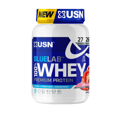 USN BlueLab 100% Whey Protein Premium jahoda 908g