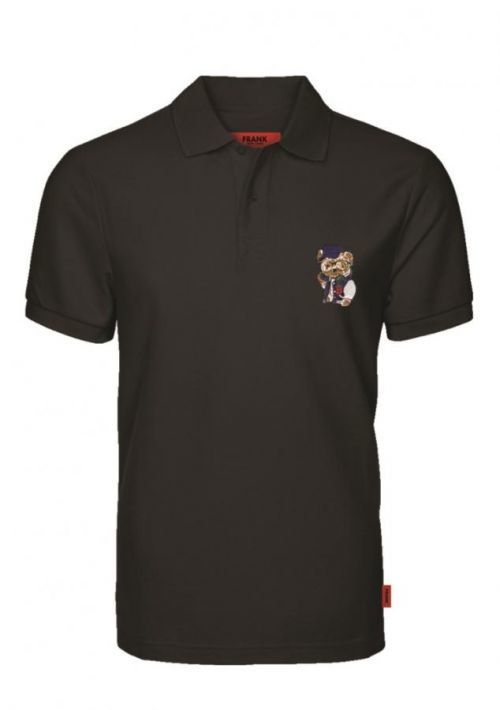 Pánské tričko John Frank JFTPOLO05 Teddy L Černá