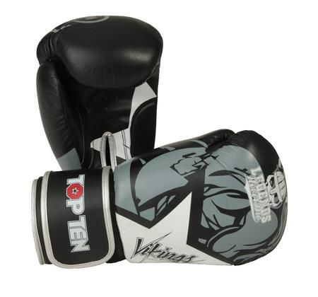 Boxerské rukavice Top Ten Vikings - černá/bílá 10