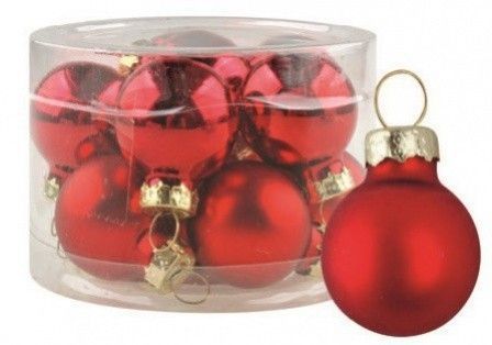 Anděl Sada vánočních ozdob - baňky červené - 3579