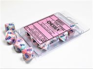 Chessex Dice Set Festive Pop Art/Blue D10 (10x)