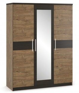 Casarredo Šatní skříň 3D VERONIKA april/wenge/zrcadlo