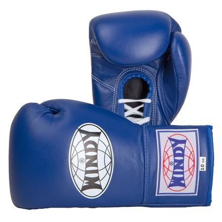 Boxerské rukavice Windy Lace-up - modrá 10