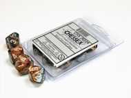 Chessex Dice Set Gemini Copper-Steel/White D10 (10)x