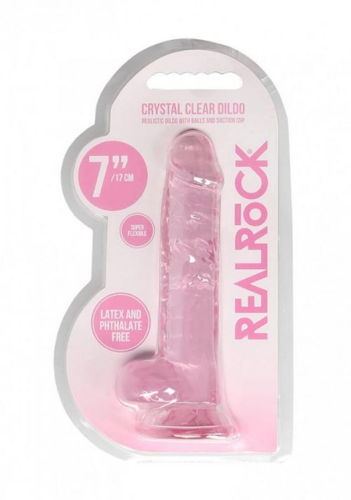 7 Realistic Dildo With Balls - Pink"