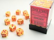 Chessex Dice Set Festive Sunburst/Red 12mm d6 (36x)