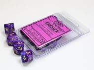 Chessex Dice Set Lustrous Purple/Gold D10 (10x)