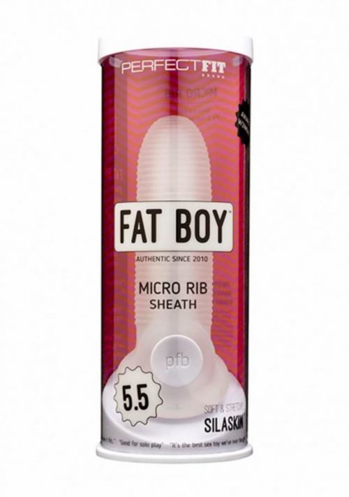 Fat Boy Micro Ribbed Sheath 5,5 Inch - clear