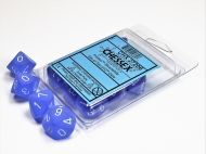 Chessex Dice Set Frosted Blue/White D10 (10x)