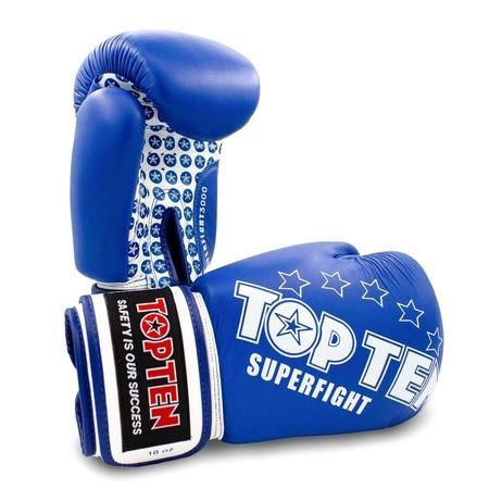 Boxerské rukavice Top Ten Superfight Stars - modrá/bílá 10