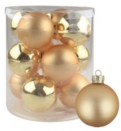 Anděl Sada vánočních ozdob - baňky zlaté - 3596