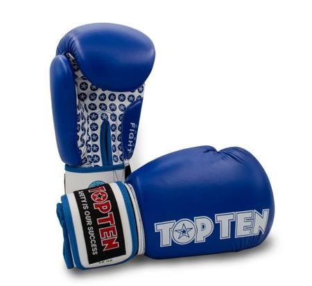 Boxerské rukavice TOP TEN Fight - modrá/bílá 10