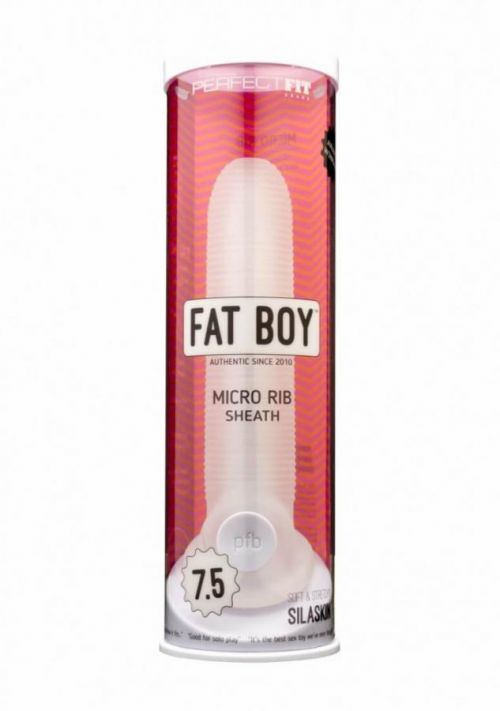 Fat Boy Micro Ribbed Sheath 7,5 Inch - clear