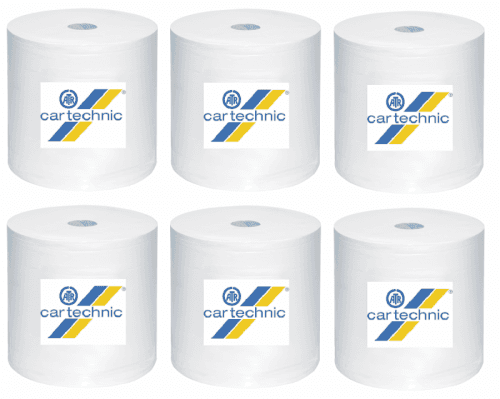 Papírové utěrky - ubrousky nedělené, role 300 m, 6 ks rolí - Cartechnic