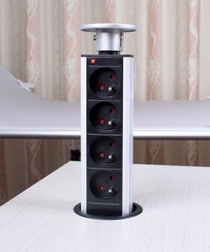 Rozvodný panel/zásuvková lišta COLUMN 4 zásuvky 2m kabel černý