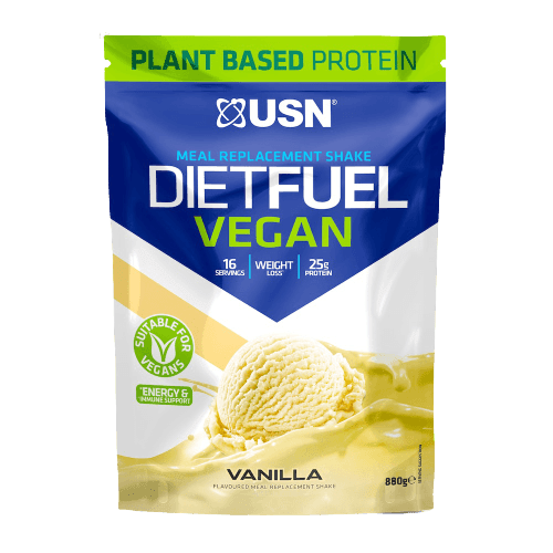 Proteinové prášky USN Diet Fuel Vegan vanilka 880g