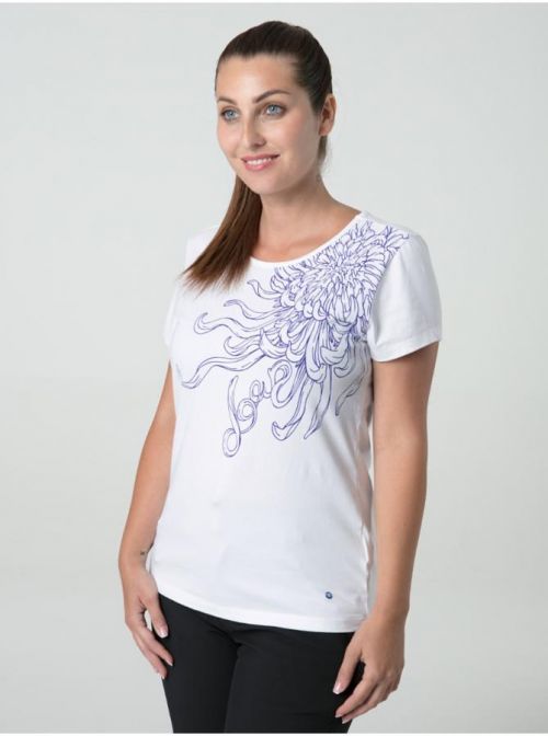 Bílé dámské tričko s motivem LOAP Abblina