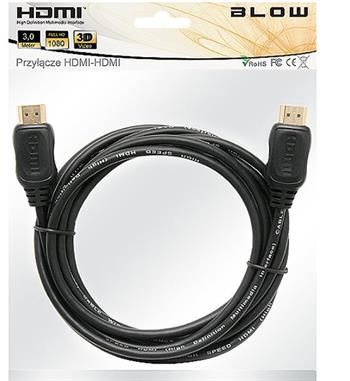 Kabel HDMI - HDMI 7m 1.4 ethernet AL/Mg , GOLD , závěska