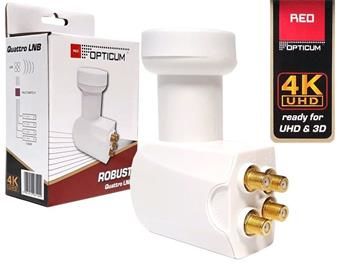 OPTICUM LNB Robust QUATTRO 0,1dB  Gold konektory F