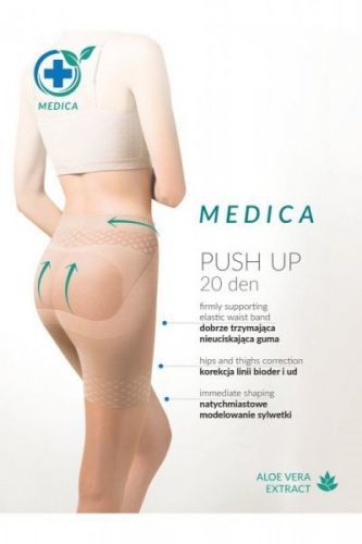 Gabriella 127 push up medica 20 den Punčochové kalhoty 4 Nero