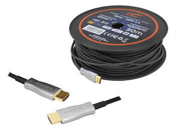 Kabel LTC HDMI-HDMI OPTICAL 50m, 2,0V, 4K 60HZ, zlaté konektory