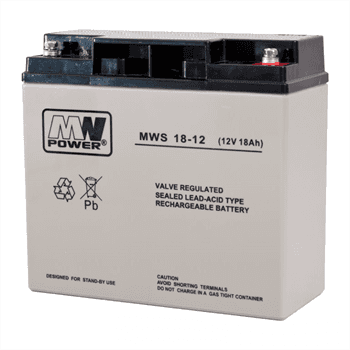 Baterie olověná 12V / 18Ah  MW Power MWS 18-12 gelový akumulátor