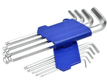 Sada nářadí Imbusové klíče 1,5-10 190mm s kuličkou 9dílná