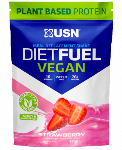 Proteinové prášky USN Diet Fuel Vegan jahoda 880g