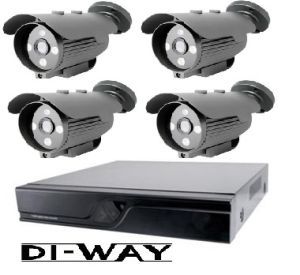 Zvýhodněný set: DI-WAY HDCVI 4 + 1 kamerový systém 720P, 3.6mm