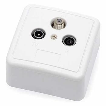 Účastnická zásuvka satelitní  průběžná SIGNAL TV+R+SAT, 12dB