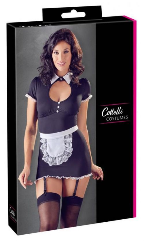 Cottelli - Pantyhose Maid Dress (Black and White)