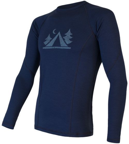 SENSOR MERINO DF CAMP pánské triko dl.rukáv deep blue Velikost: XL