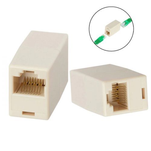 Spojka RJ45 (UTP), cat5, slonová kost; spojkaRJ45slK