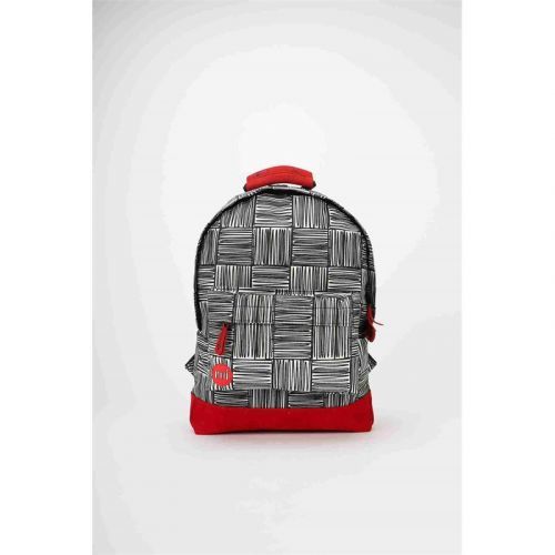 batoh MI-PAC - Mini Scribble Check Monochrome/Red (033)