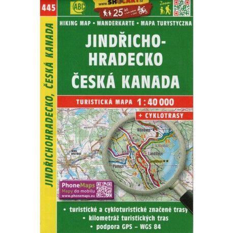 SHOCart 445 Jindřichohradecko, Česká Kanada 1:40 000 turistická mapa