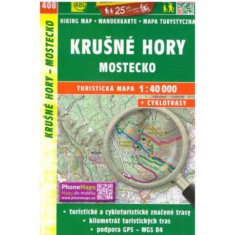 SHOCart 408 Krušné hory, Mostecko 1:40 000 turistická mapa