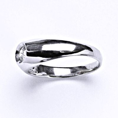 ČIŠTÍN s.r.o Stříbrný prsten s čirým zirkonem , zásnubní, T 1418 6512