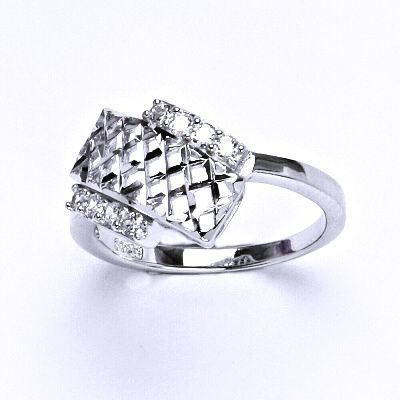 ČIŠTÍN s.r.o Stříbrný prsten, prsten ze stříbra, syntetický zirkon, váha 2,36 g, vel.52 14007
