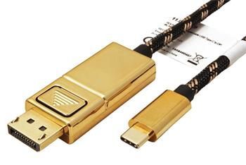 Roline GOLD Kabel USB C(M) -> DisplayPort(M), 4K@60Hz, 2m