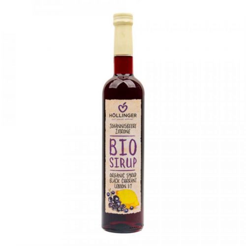 Sirup černý rybíz s citronem 500 ml BIO   HOLLINGER